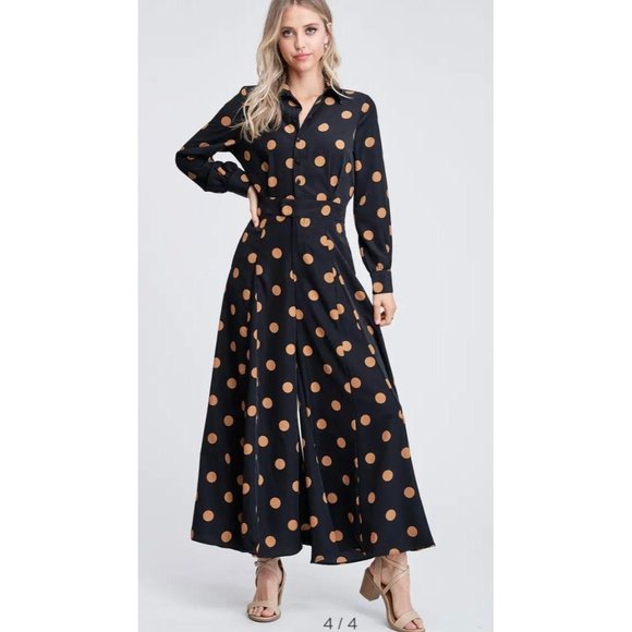 En Saison Pants - REVOLVE En Saison Wide Leg Dot Print Jumpsuit
